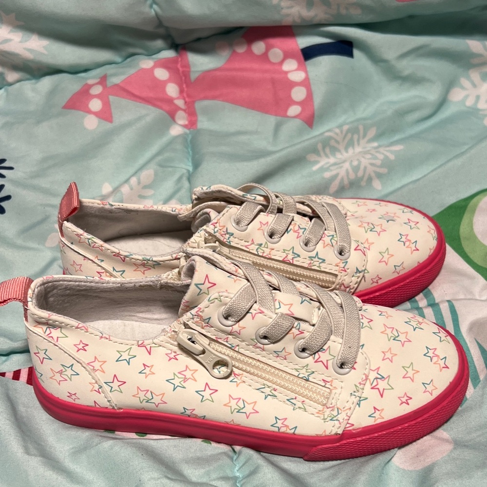 Cat & Jack Multicolor Star Sneakers with Pink Soles